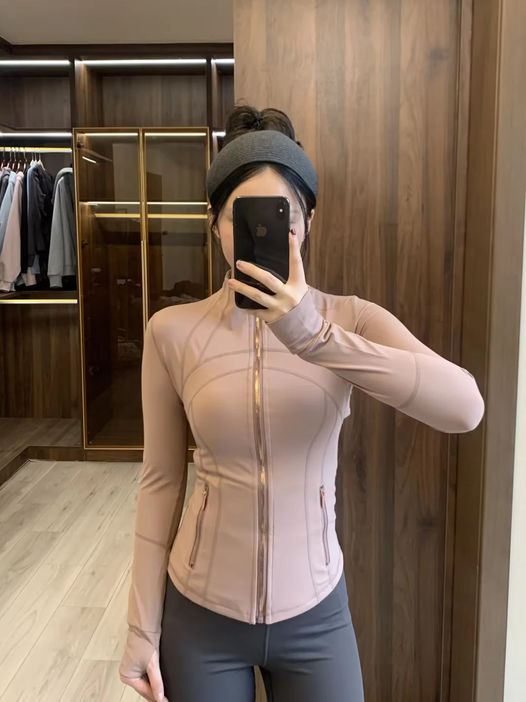New Version of Gold Zipper Slimming Jacket Yoga Stand up Collar Jacket Slim Fit Quick Drying Sports Thin Version