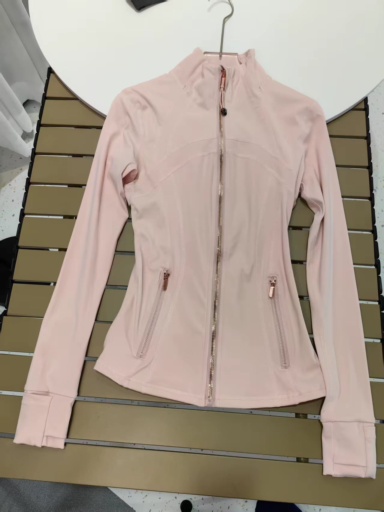 New Version of Gold Zipper Slimming Jacket Yoga Stand up Collar Jacket Slim Fit Quick Drying Sports Thin Version